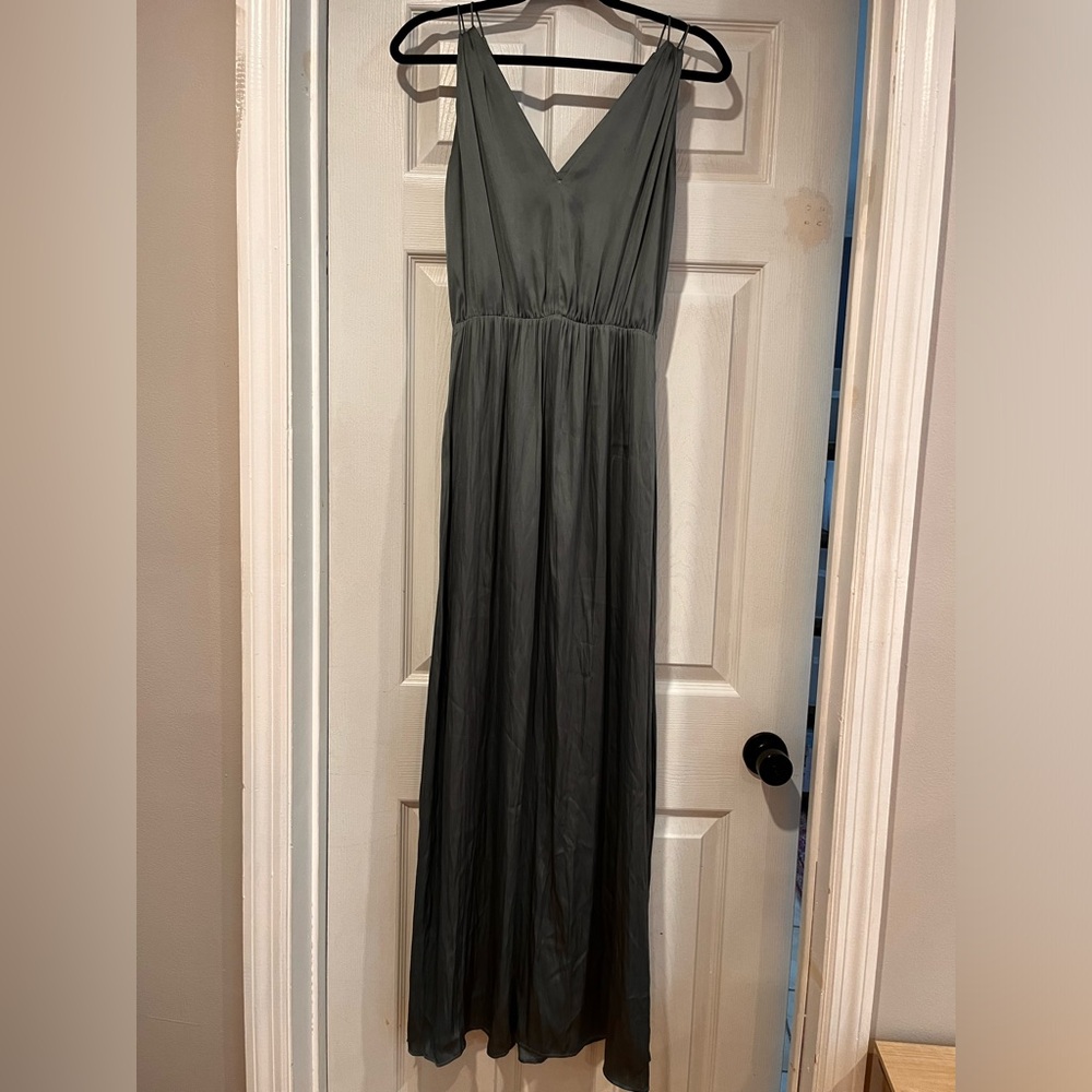 Satin blue/green dress